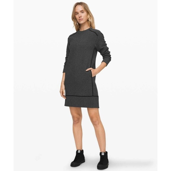 Lululemon Athletica On Repeat Dress Heathered Gray Women’s Size 10 - Picture 1 of 12